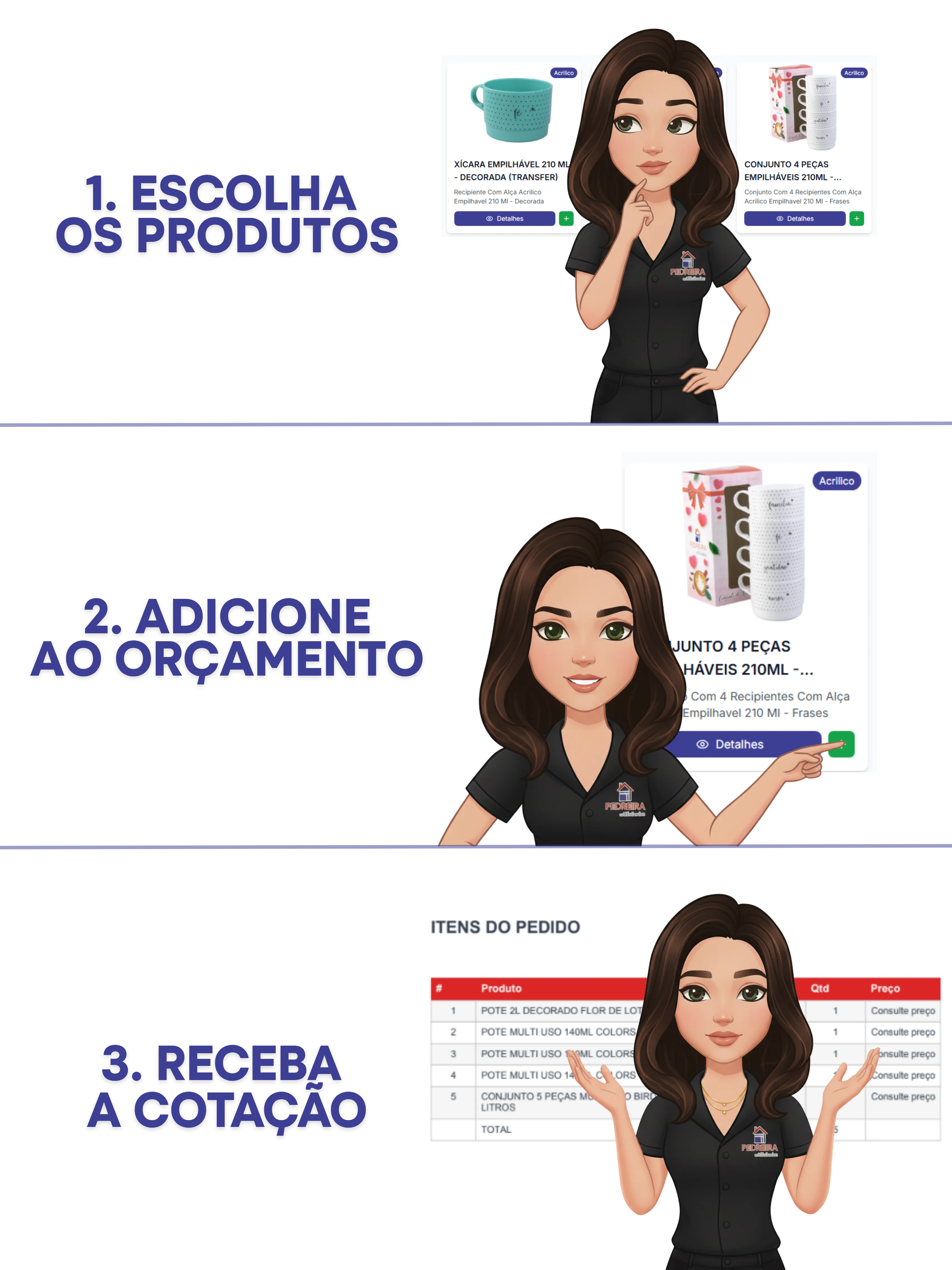 Pedrina - Orçamento Online - Faça seu orçamento diretamente pelo site
